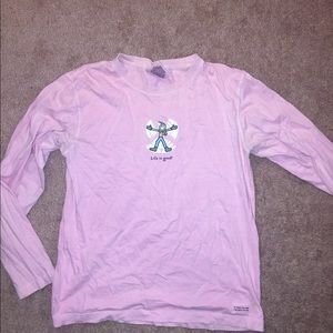 Long sleeve pink Life is Good